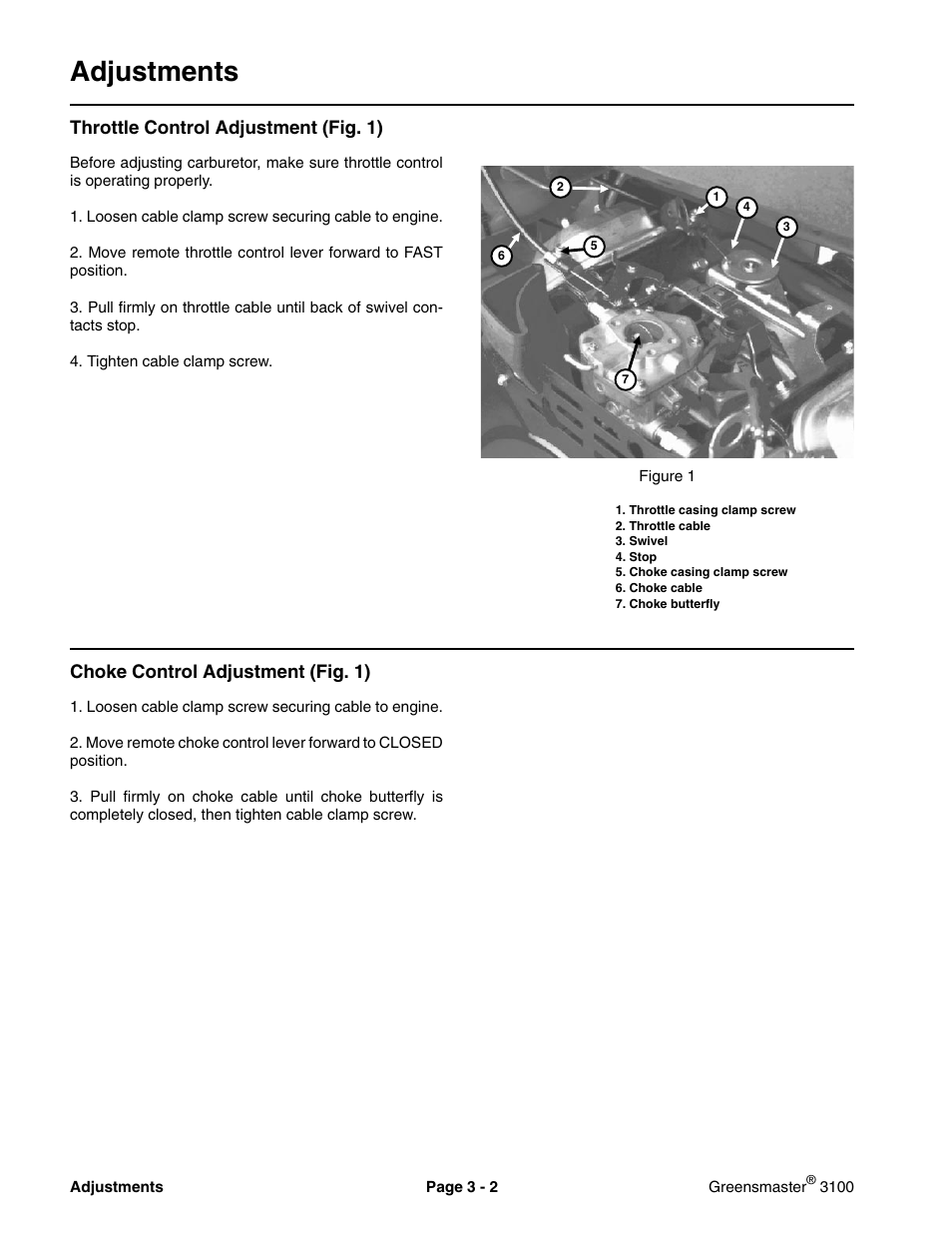 Adjustments | Toro GREENSMASTER 3100 User Manual | Page 14 / 234