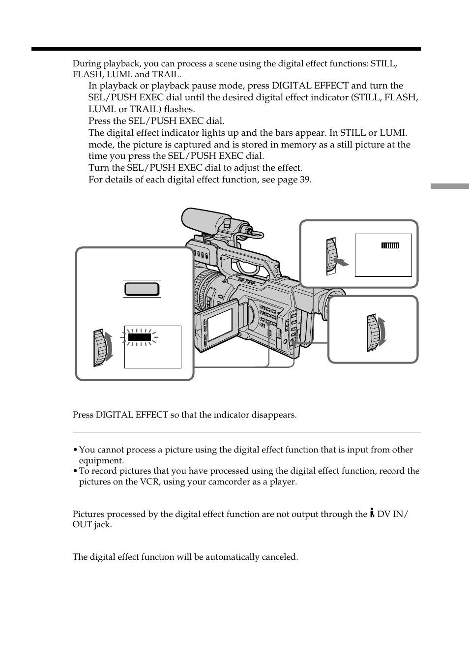 Playing back a tape with digital effects | The Lenbrook Group DSR-PD150 User Manual | Page 71 / 172