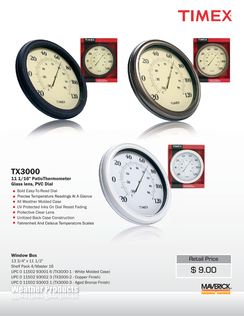 TIMEX Weather Products TX3000 User Manual | 1 page
