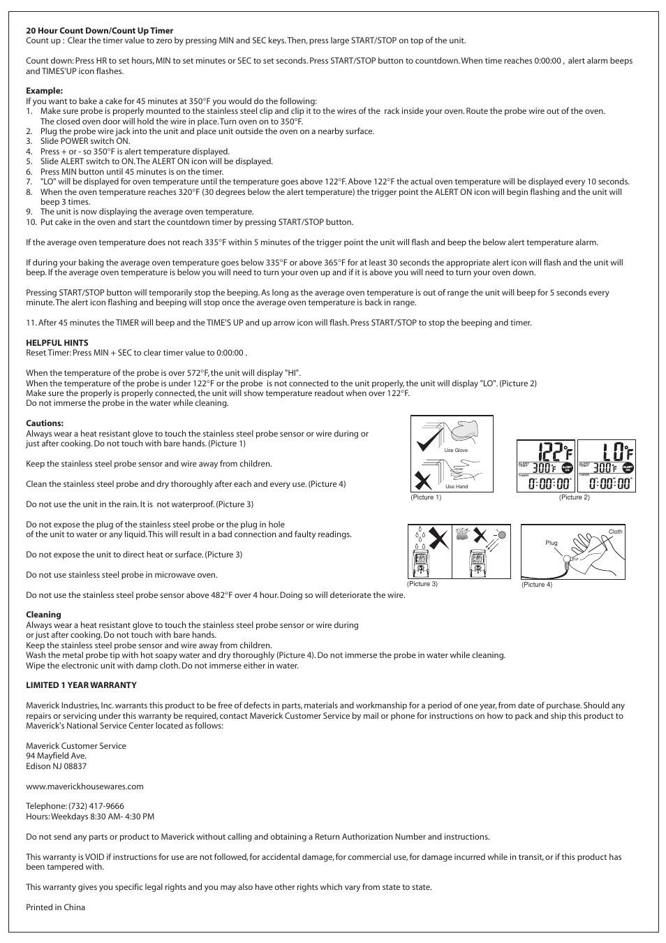 TIMEX Weather Products OT-03 User Manual | Page 2 / 2