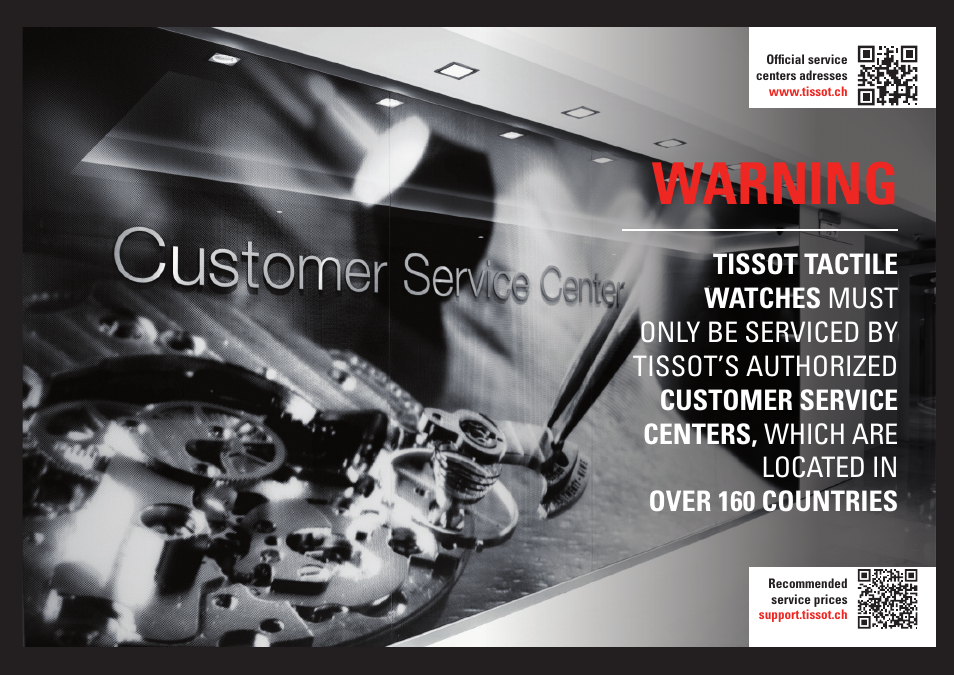 Warning | Tissot SEA-TOUCH 145 User Manual | Page 2 / 12