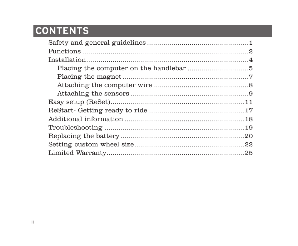Trek 11i  EN User Manual | Page 2 / 27