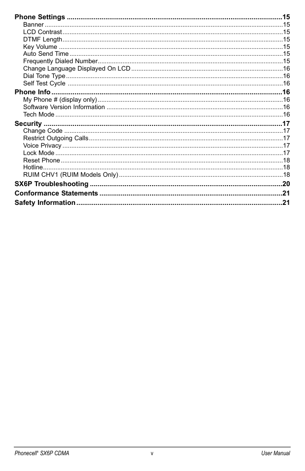 Telular SX6P-200C User Manual | Page 7 / 32