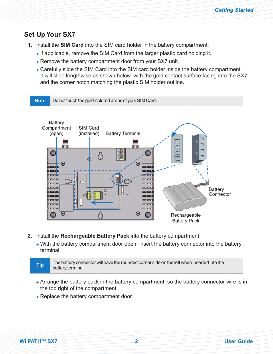 Set up your sx7 | Telular SX7M User Manual | Page 4 / 42