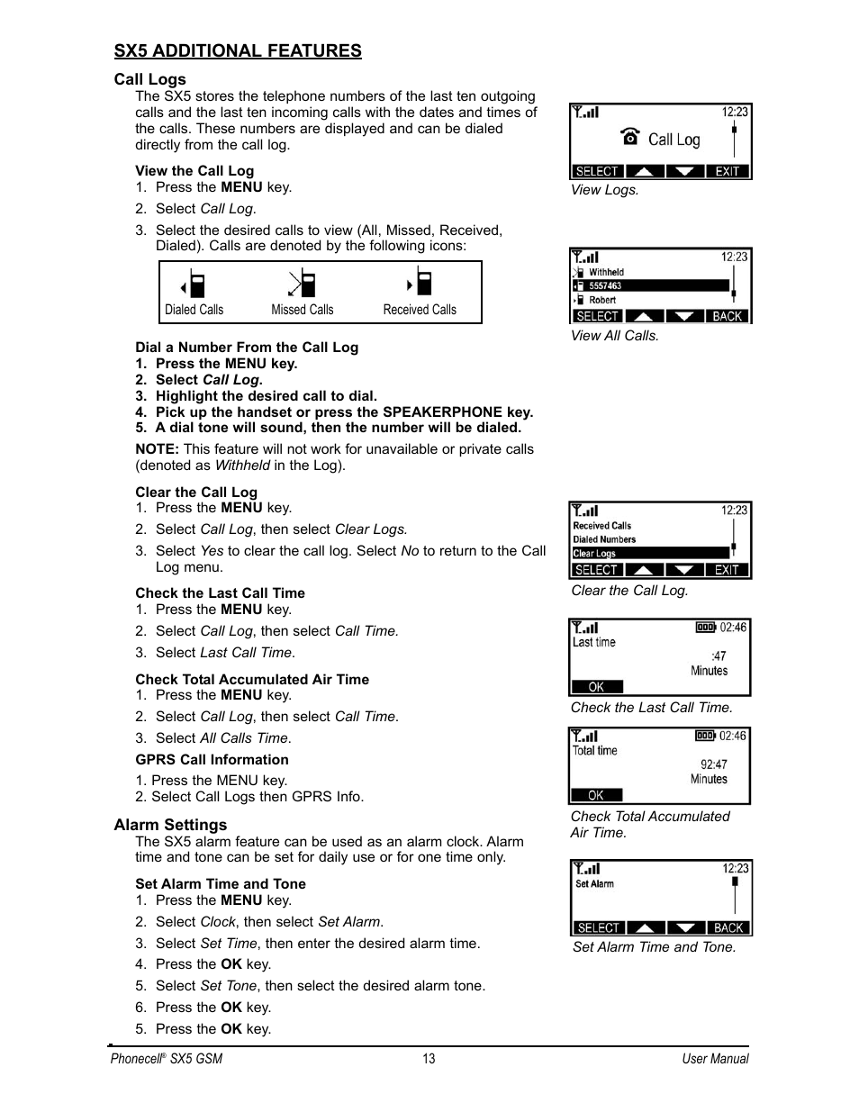 Sx5 additional features | Telular SX5D User Manual | Page 20 / 56