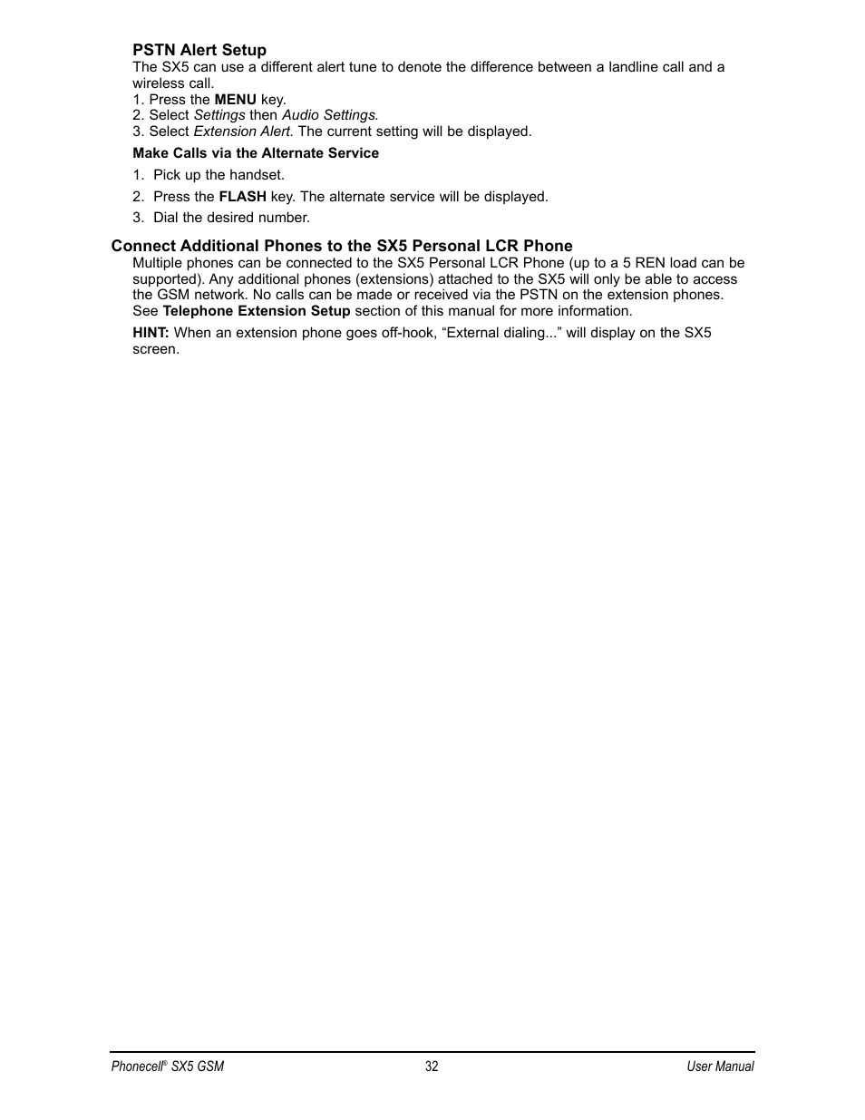 Telular SX5D User Manual | Page 39 / 56
