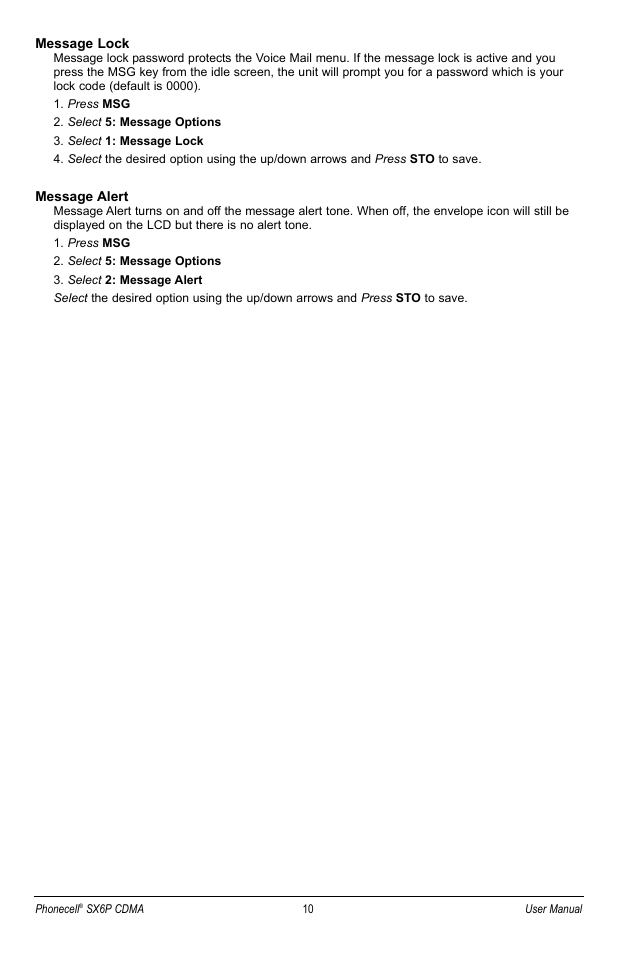 Telular SX6P User Manual | Page 16 / 44