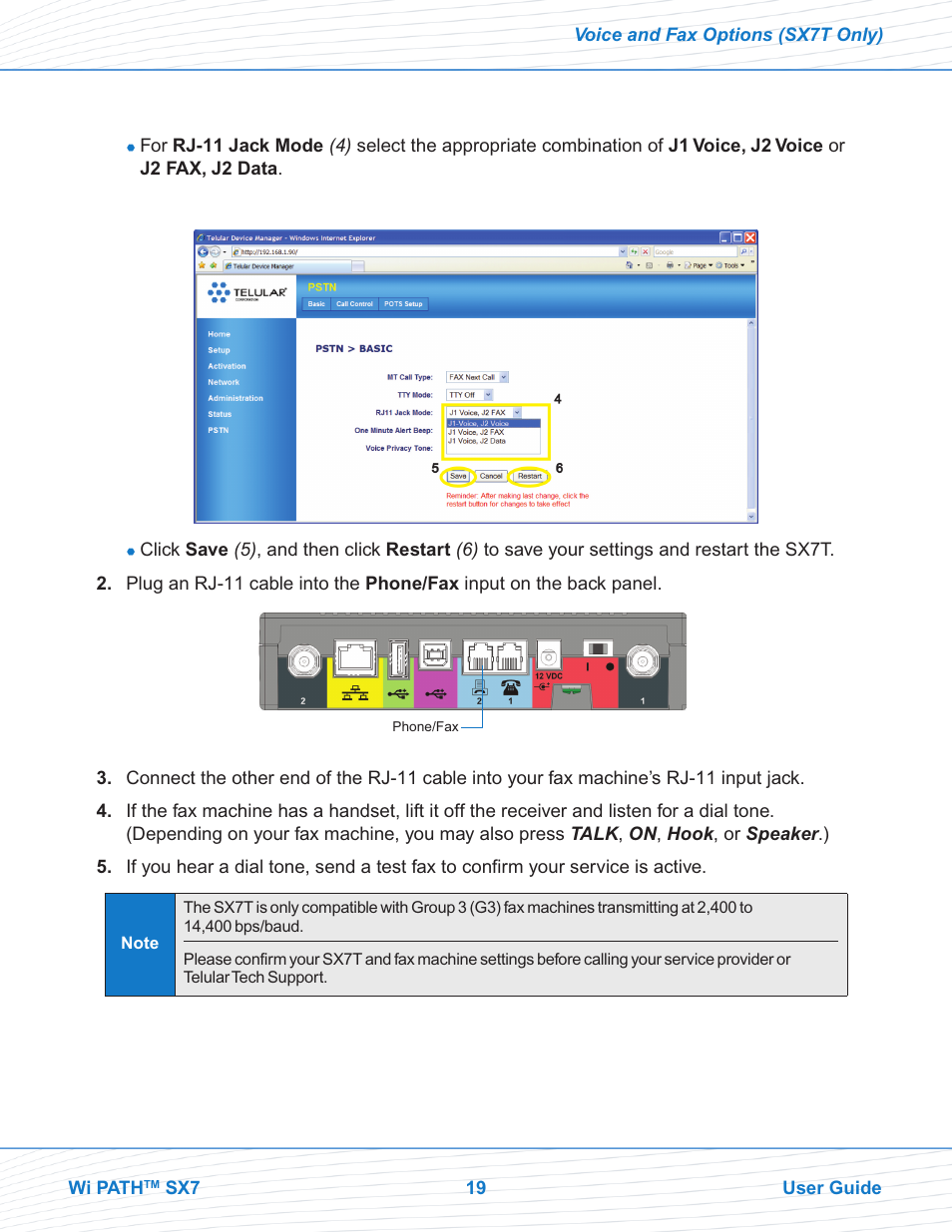 Telular Wi PATHTM SX7T Terminal and SX7M Modem EVDO User Manual | Page 21 / 43