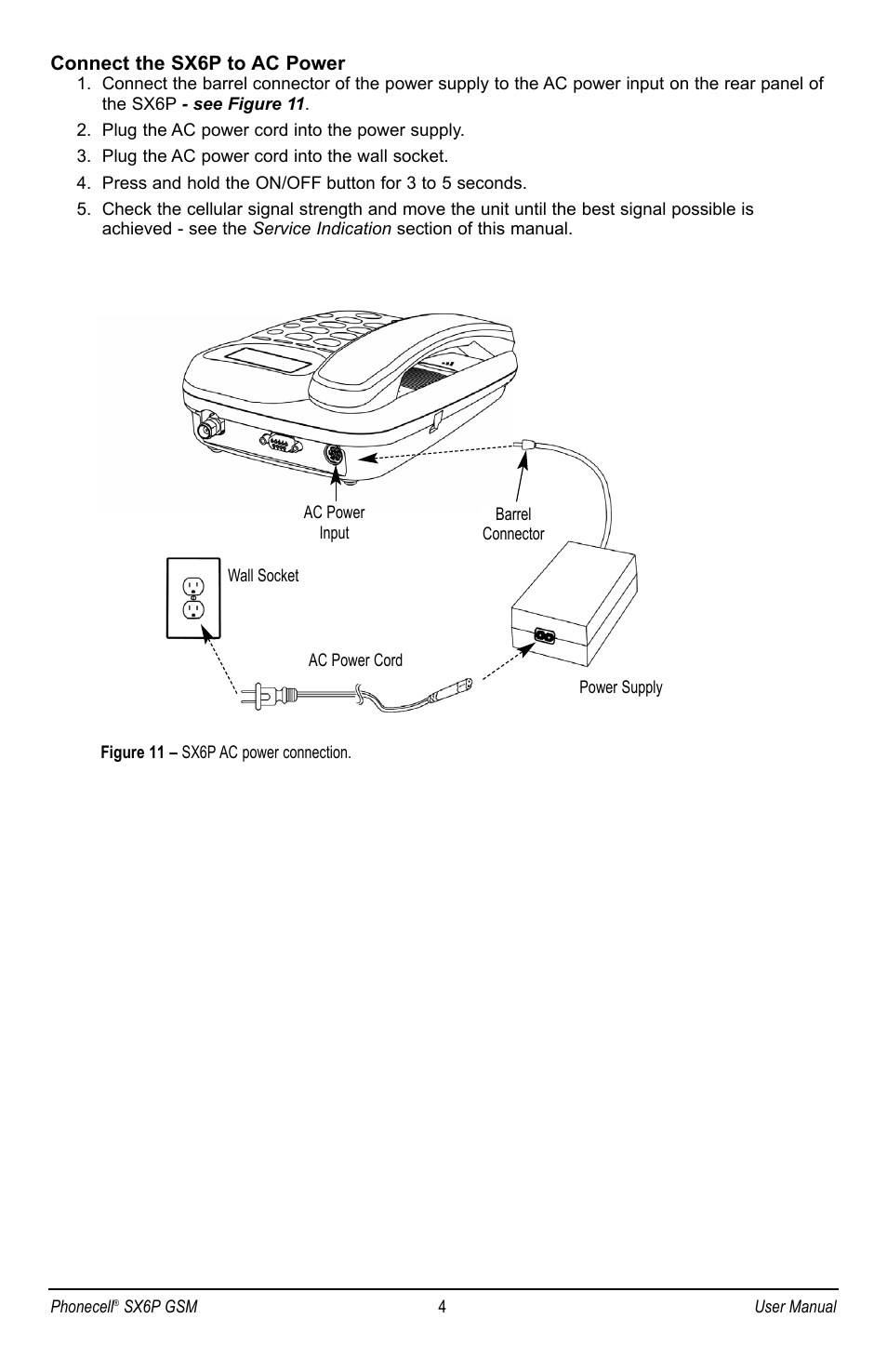 Telular PHONECELL SX6P GSM User Manual | Page 10 / 48
