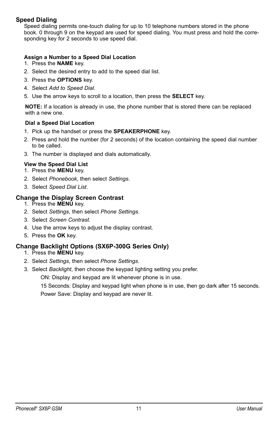 Telular PHONECELL SX6P GSM User Manual | Page 17 / 48