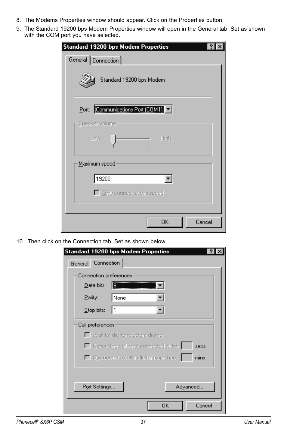 Telular PHONECELL SX6P GSM User Manual | Page 43 / 48