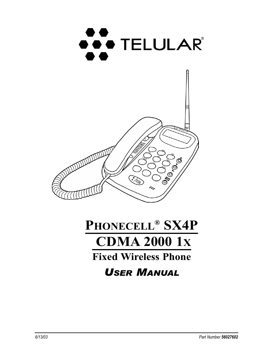 Telular CDMA 2000 1X User Manual | 28 pages