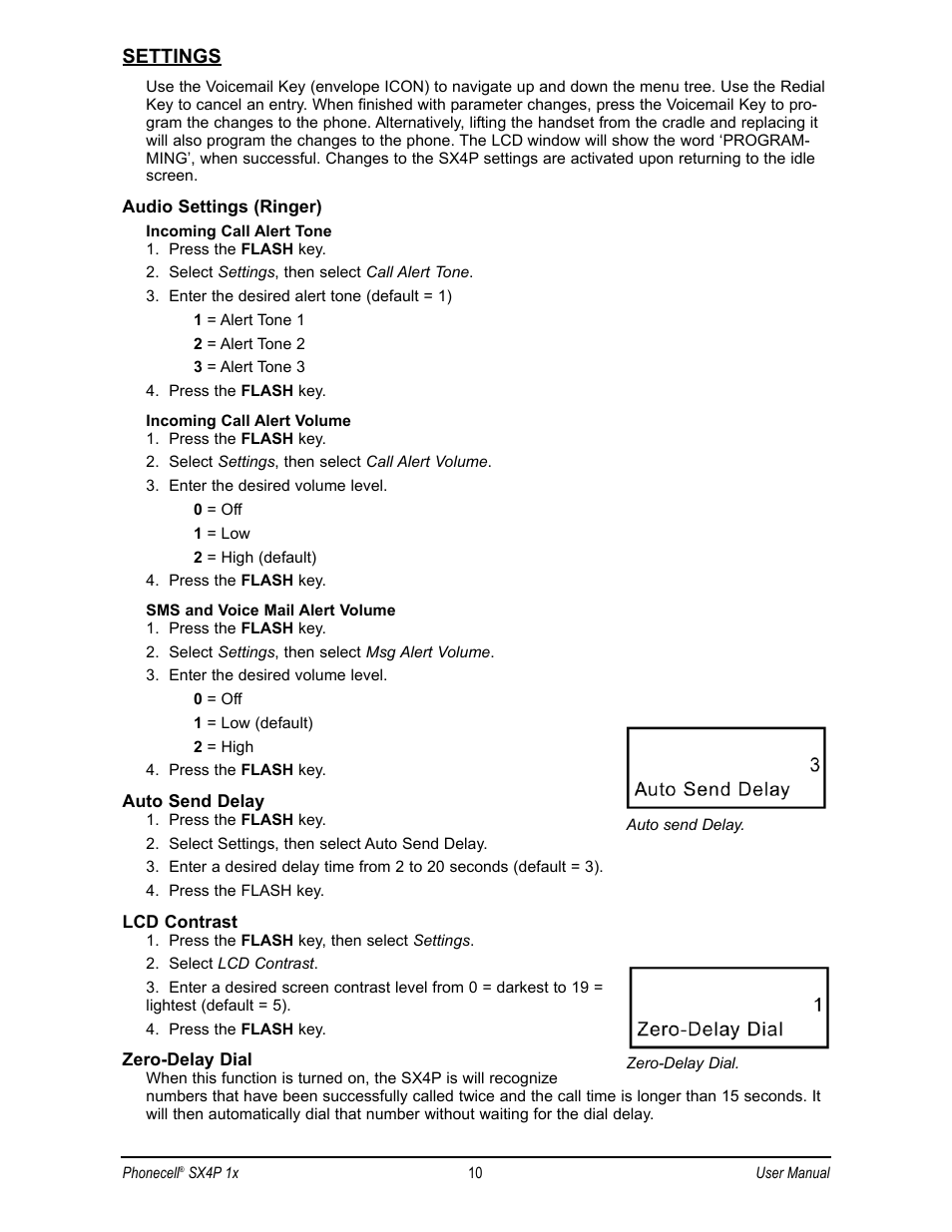 Settings | Telular CDMA 2000 1X User Manual | Page 14 / 28
