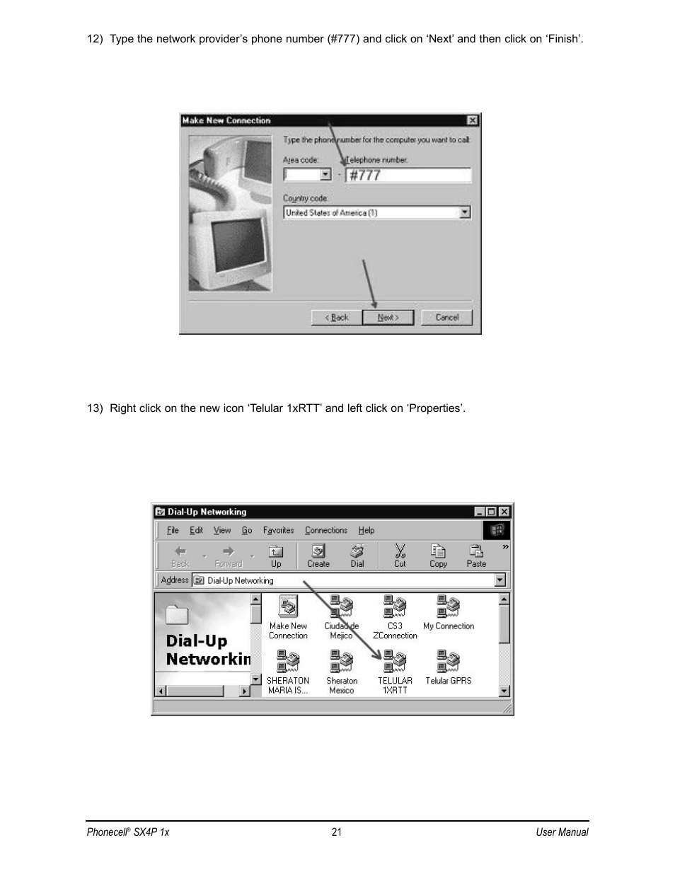 Telular CDMA 2000 1X User Manual | Page 25 / 28