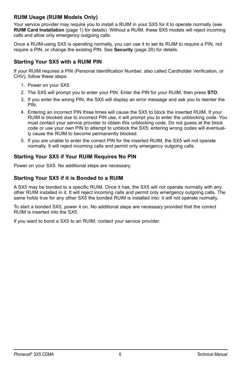 Telular SX5P CDMA2000 User Manual | Page 12 / 48