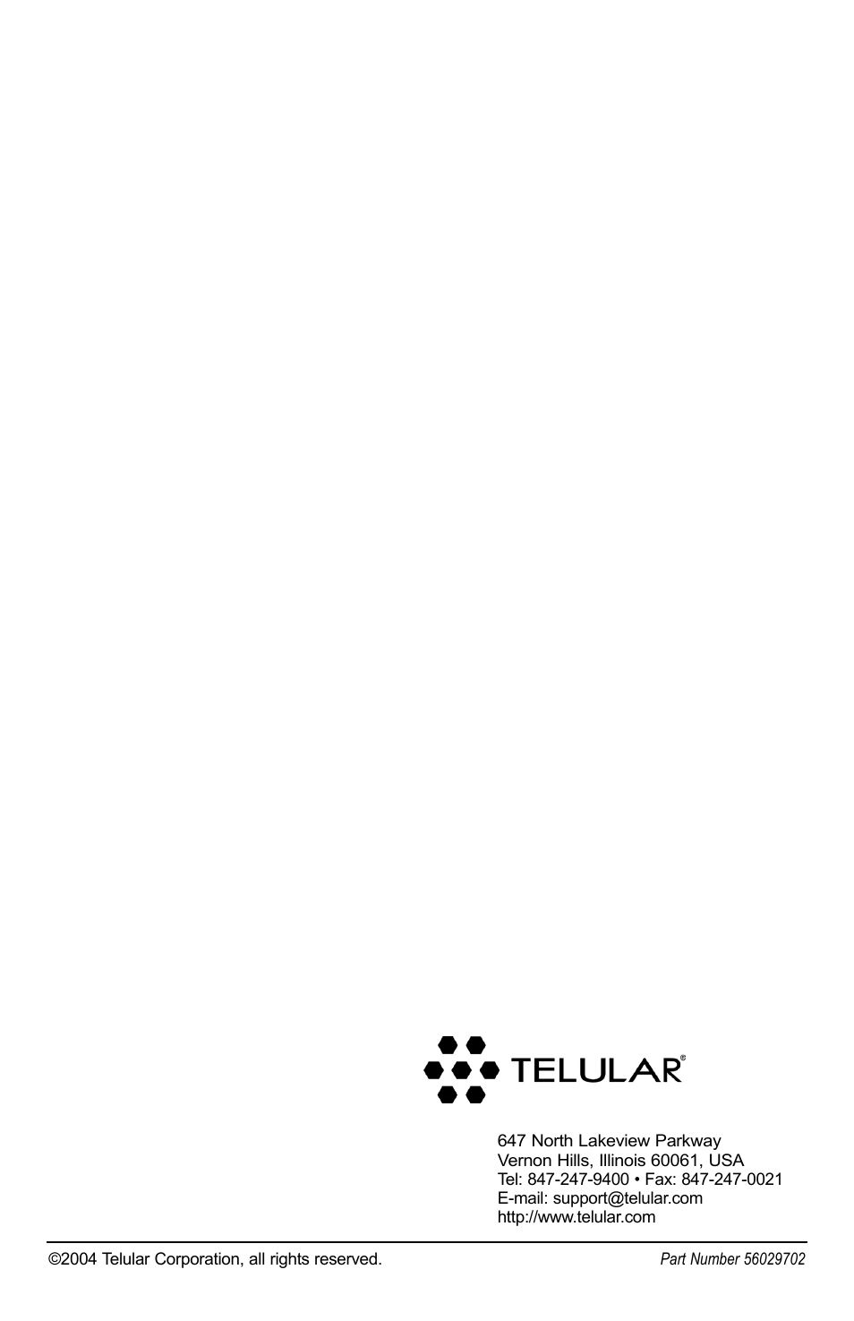 Telular SX5P CDMA2000 User Manual | Page 48 / 48