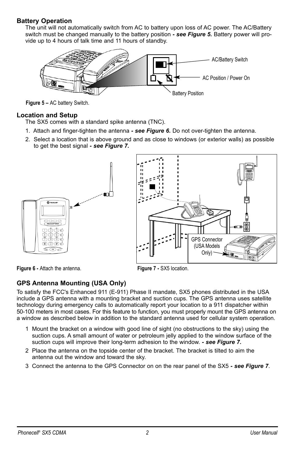 Telular SX5P CDMA2000 User Manual | Page 8 / 48