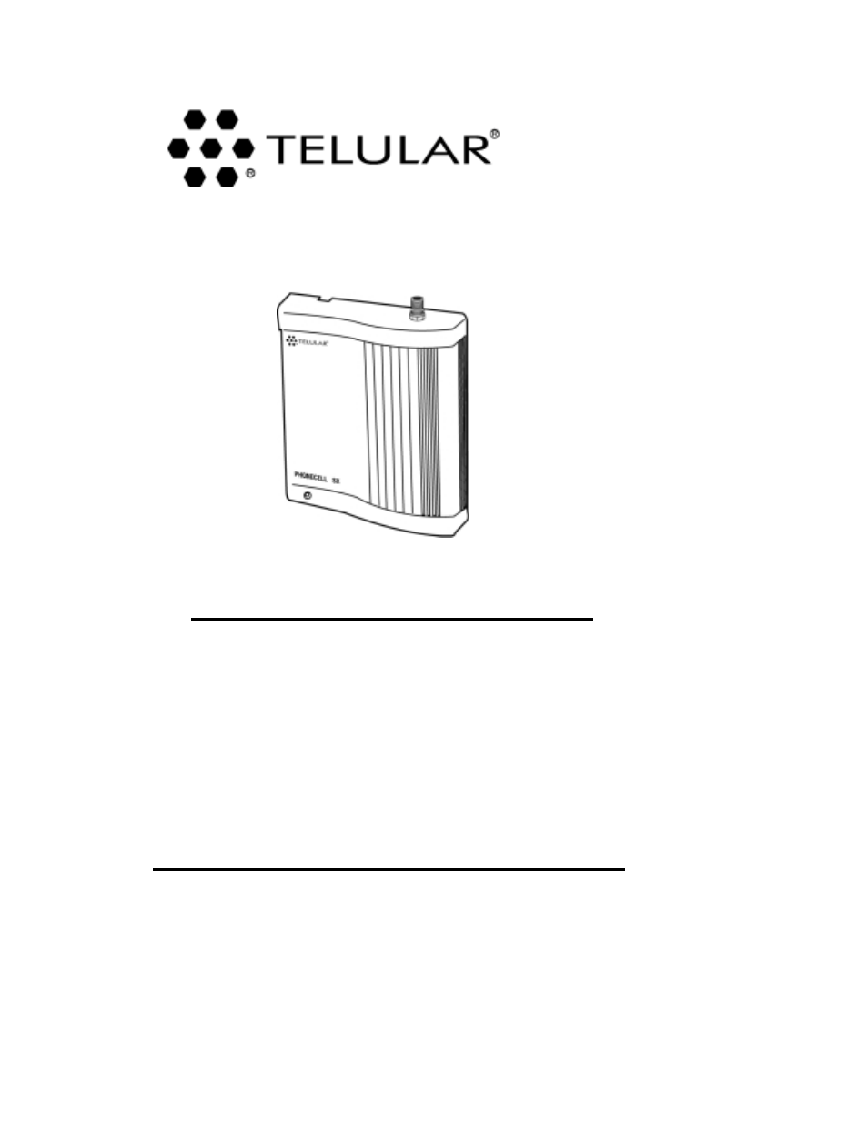 Telular SX3e User Manual | 26 pages