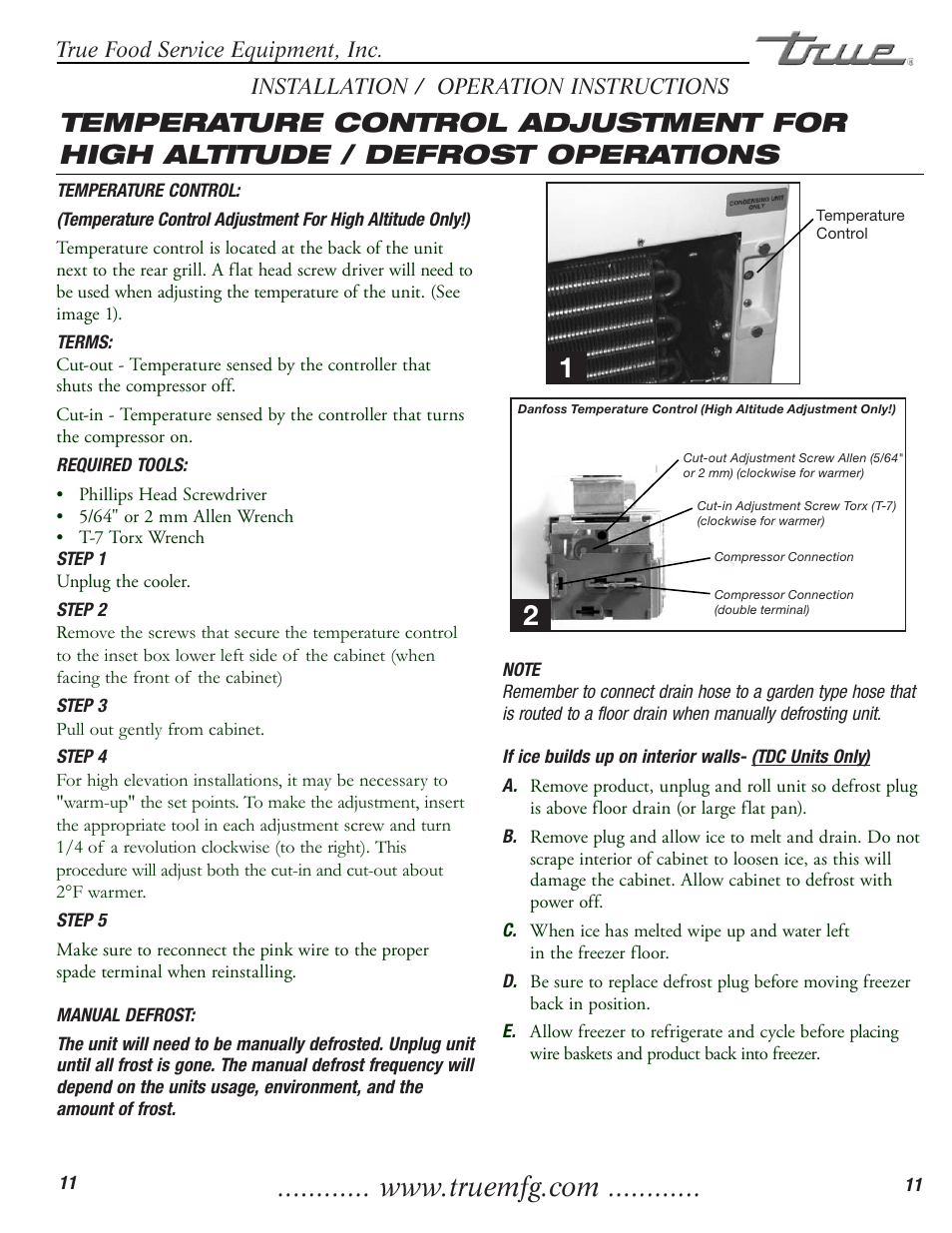True Manufacturing Company TDC-47 User Manual | Page 13 / 18