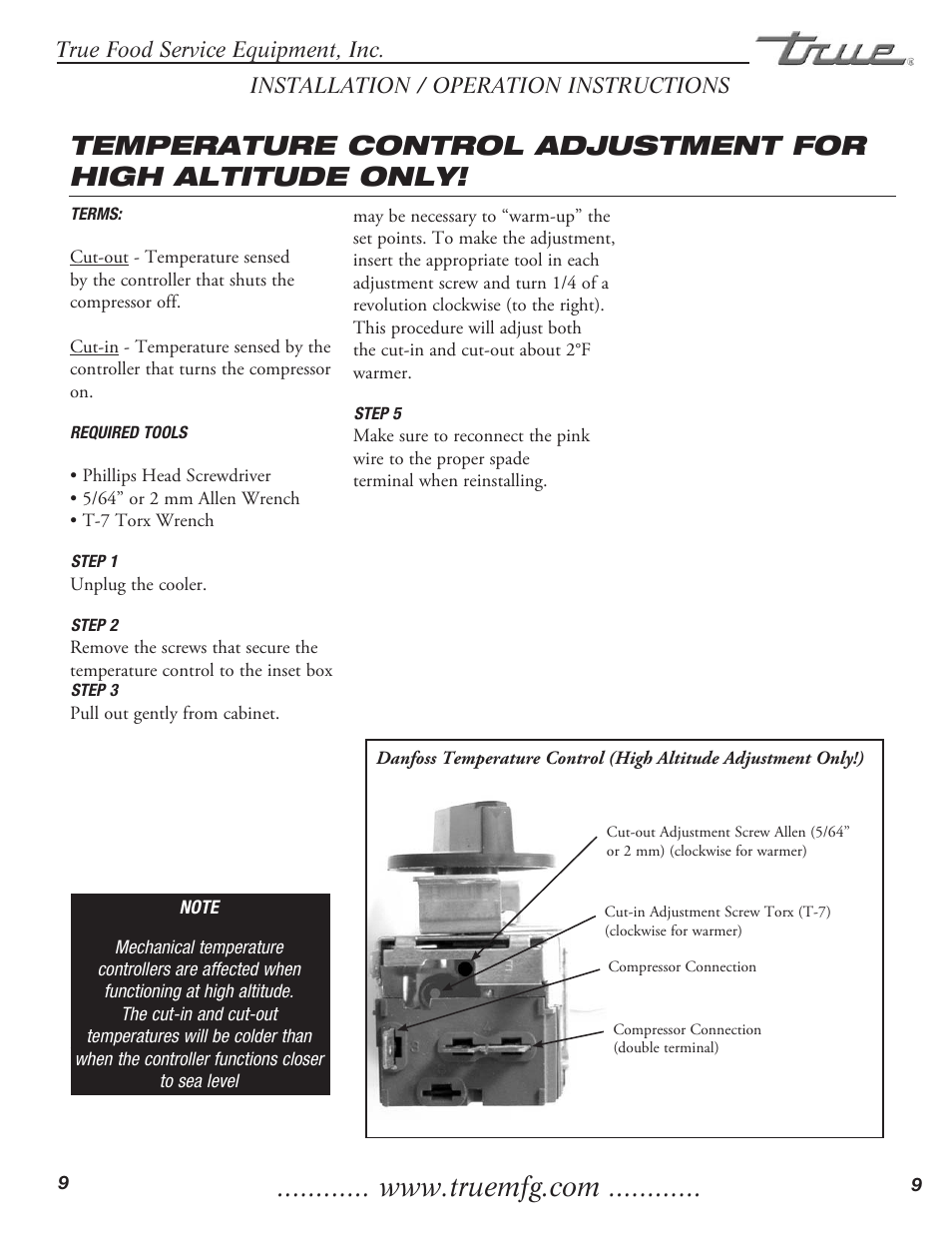 True Manufacturing Company TMC-34-SS User Manual | Page 11 / 16