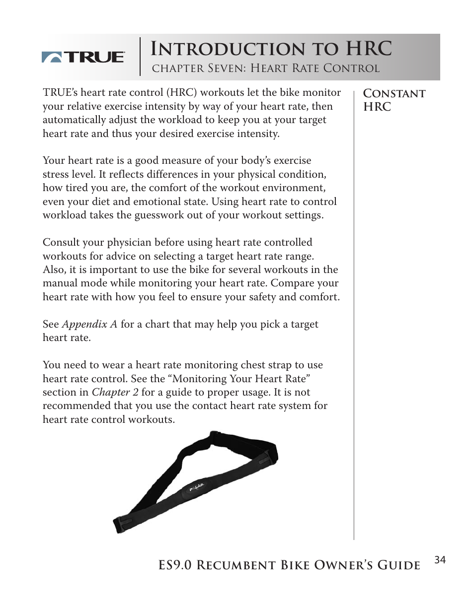 Introduction to hrc | True Manufacturing Company ES9.0 User Manual | Page 34 / 94