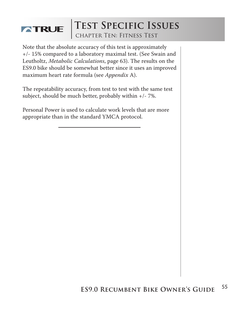 Test specific issues | True Manufacturing Company ES9.0 User Manual | Page 55 / 94
