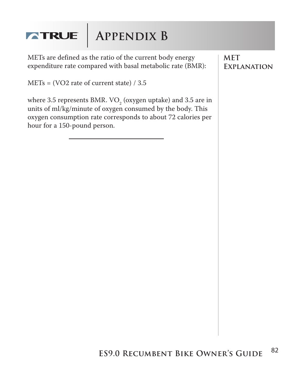 Appendix b | True Manufacturing Company ES9.0 User Manual | Page 82 / 94
