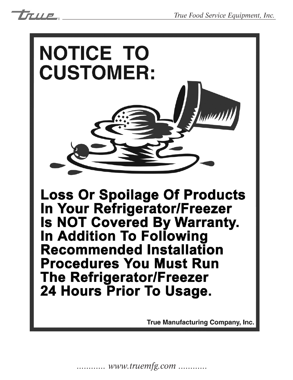 True Manufacturing Company TCGR-50 User Manual | Page 2 / 22