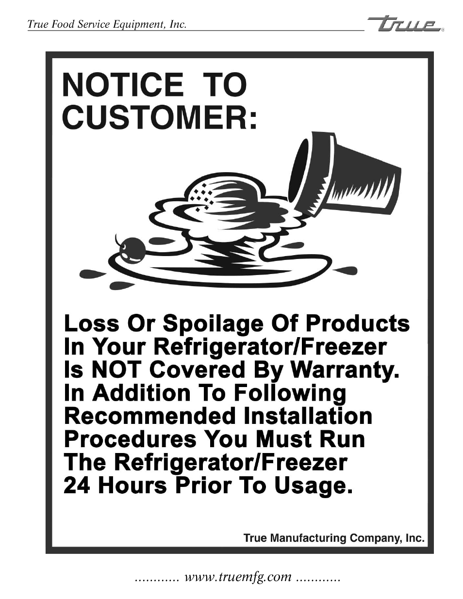 True Manufacturing Company THF-41FL User Manual | Page 2 / 14