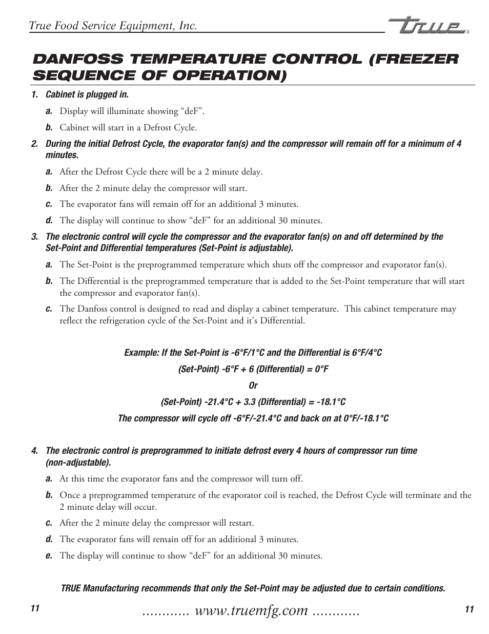 True Manufacturing Company Freezer / Refridgerator Swing Door T-23DT User Manual | Page 13 / 21