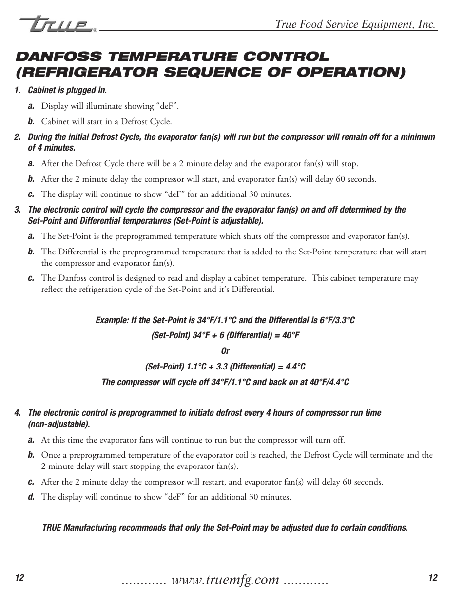 True Manufacturing Company Freezer / Refridgerator Swing Door T-23DT User Manual | Page 14 / 21