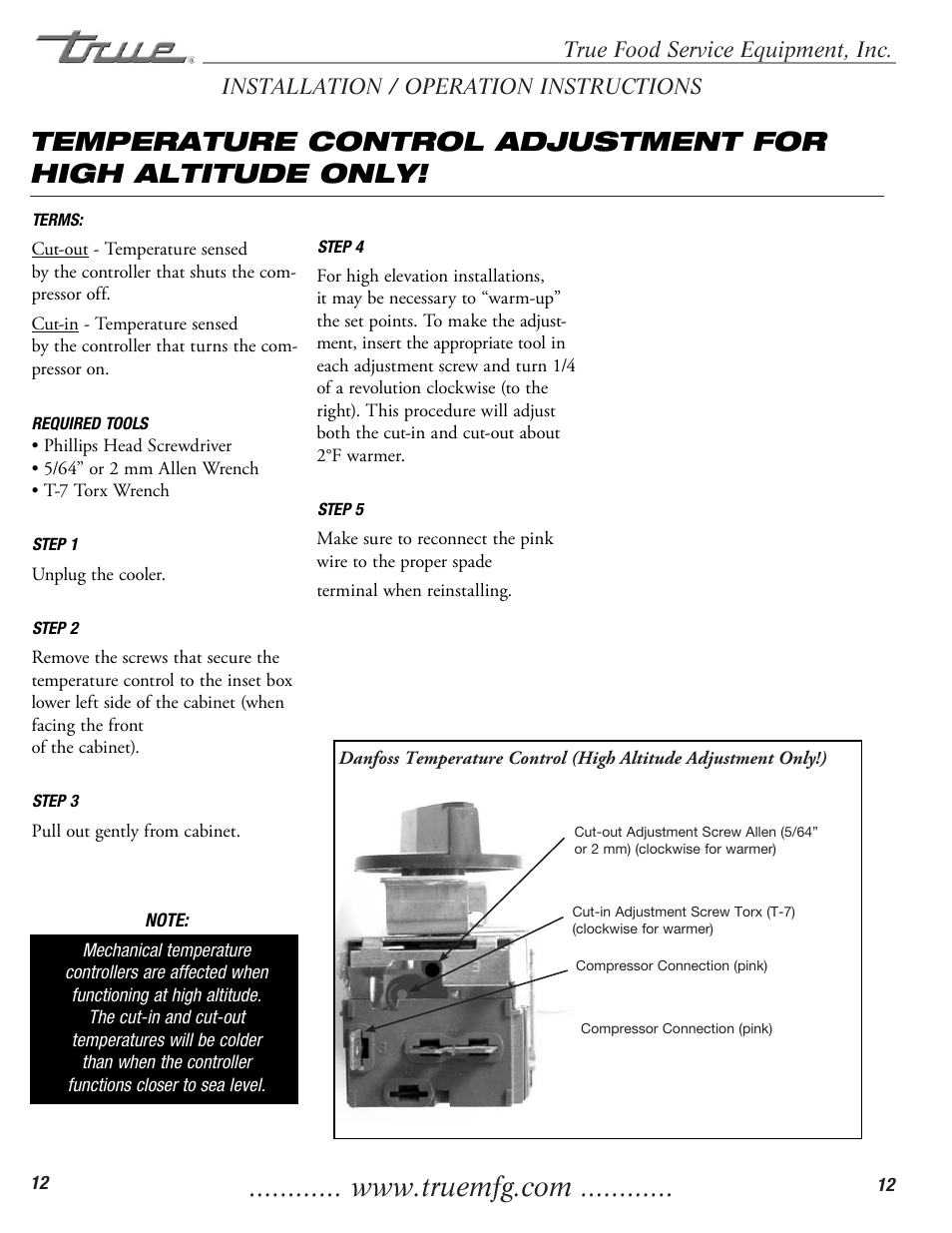 True Manufacturing Company TR1RRI-1S User Manual | Page 14 / 25