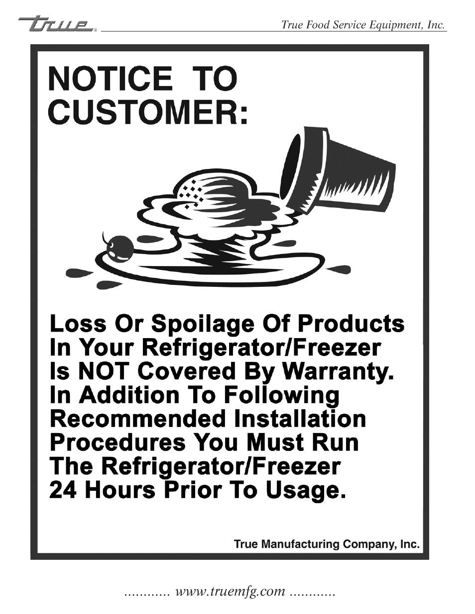 True Manufacturing Company TR1RRI-1S User Manual | Page 2 / 25