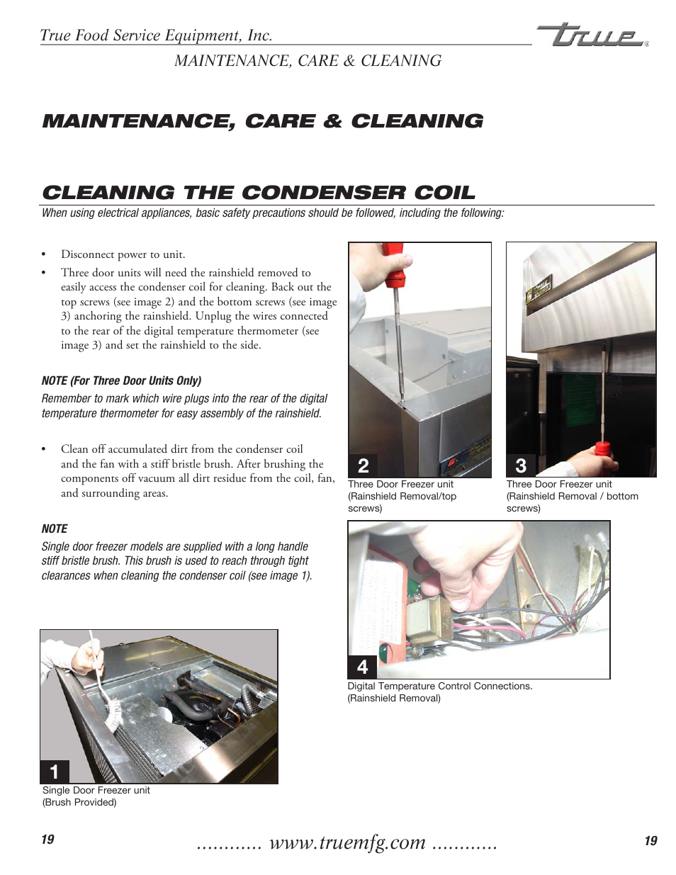 True Manufacturing Company TR1RRI-1S User Manual | Page 21 / 25