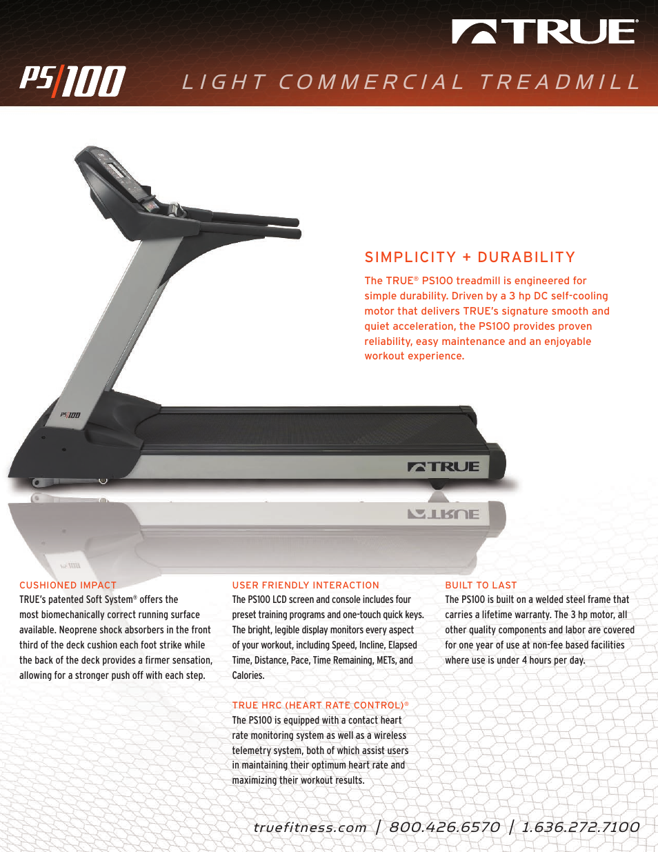 True Manufacturing Company PS100 User Manual | 2 pages