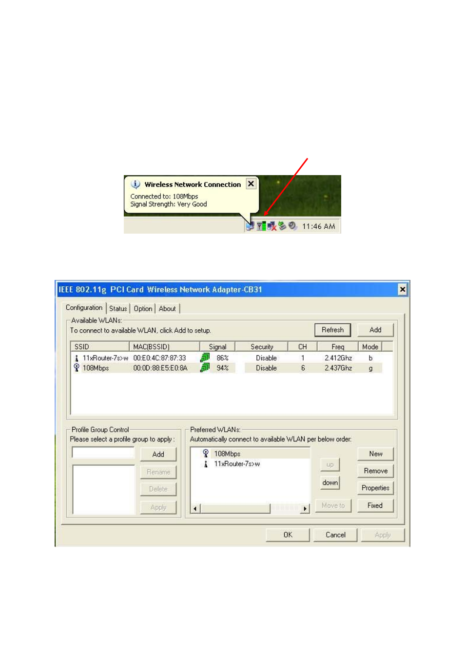 Using the configuration utility for windows | Trust Computer Products Super G 802.11g User Manual | Page 22 / 33