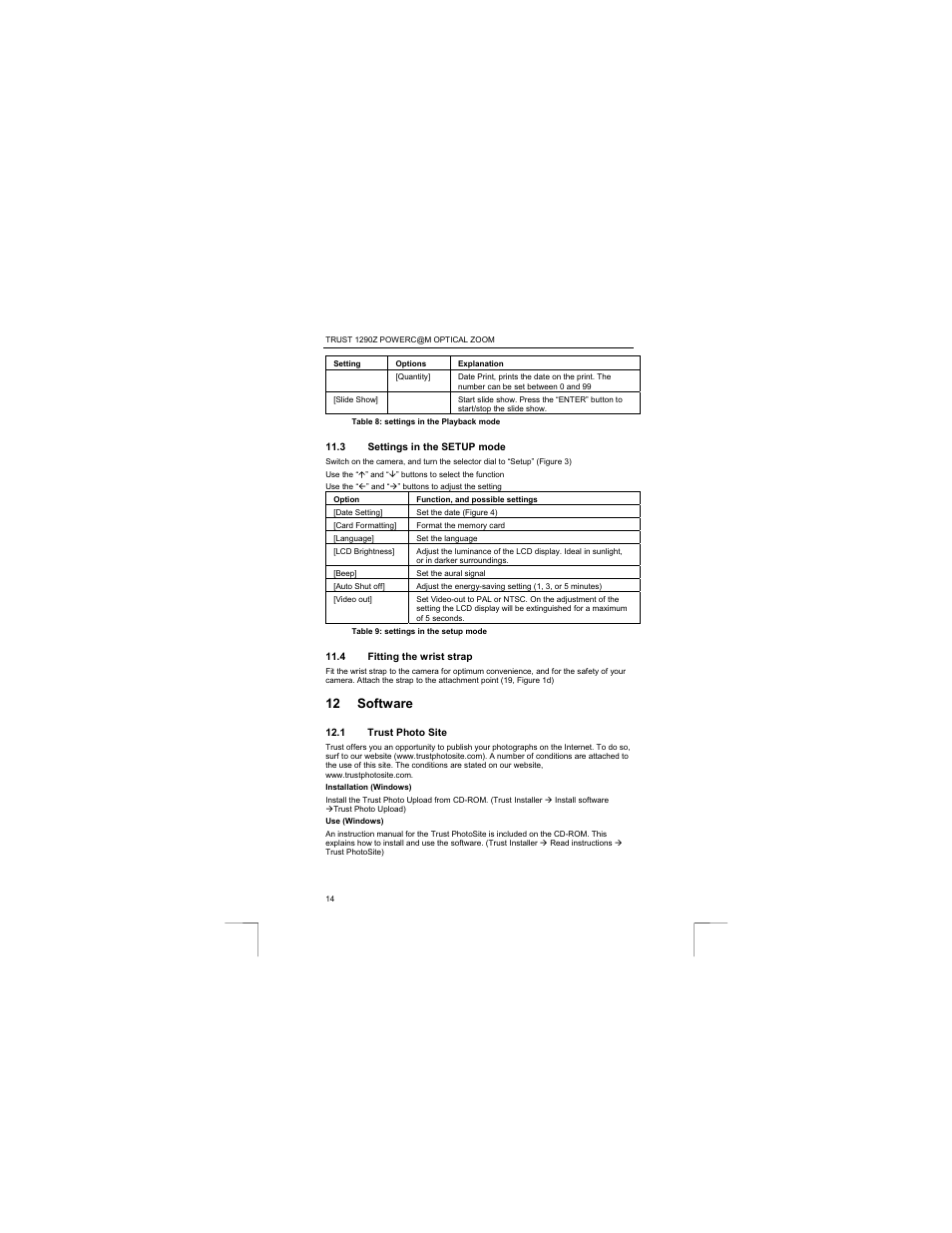 12 software | Trust Computer Products 1290Z User Manual | Page 18 / 25