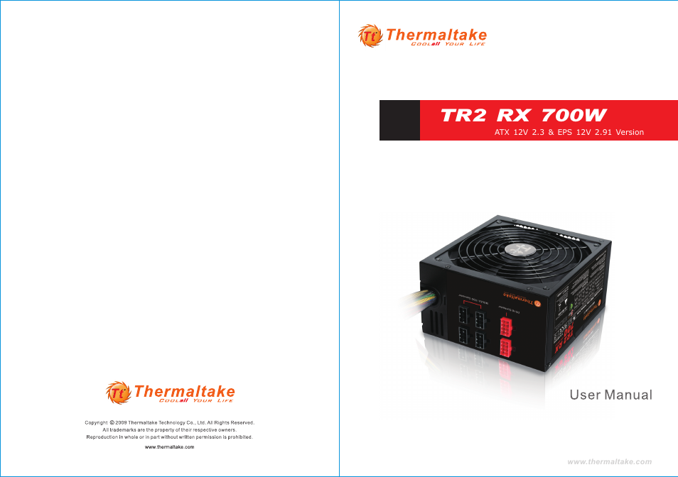 Thermaltake TR2 RX 700w User Manual | 6 pages
