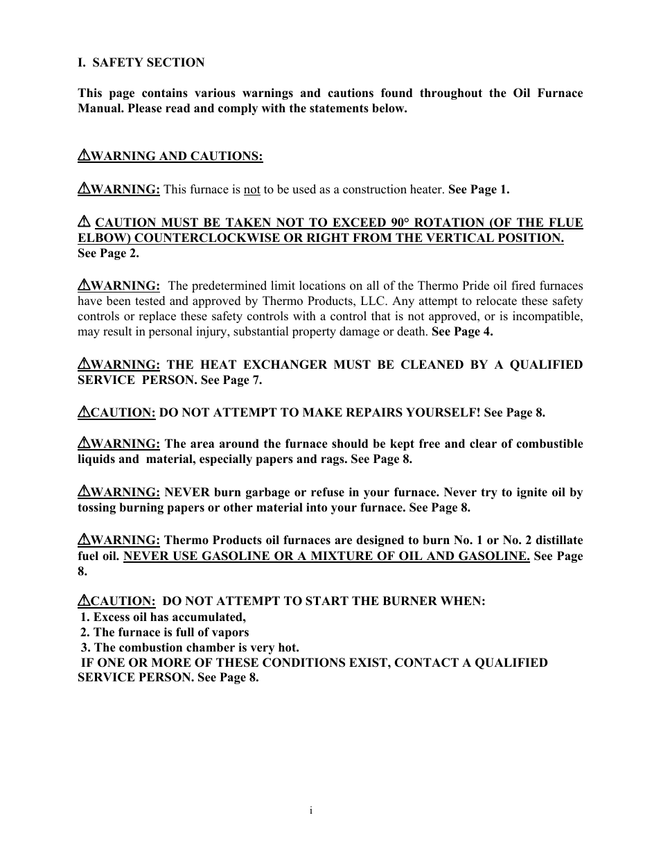 Thermo Products OH5-85DXE User Manual | Page 2 / 17