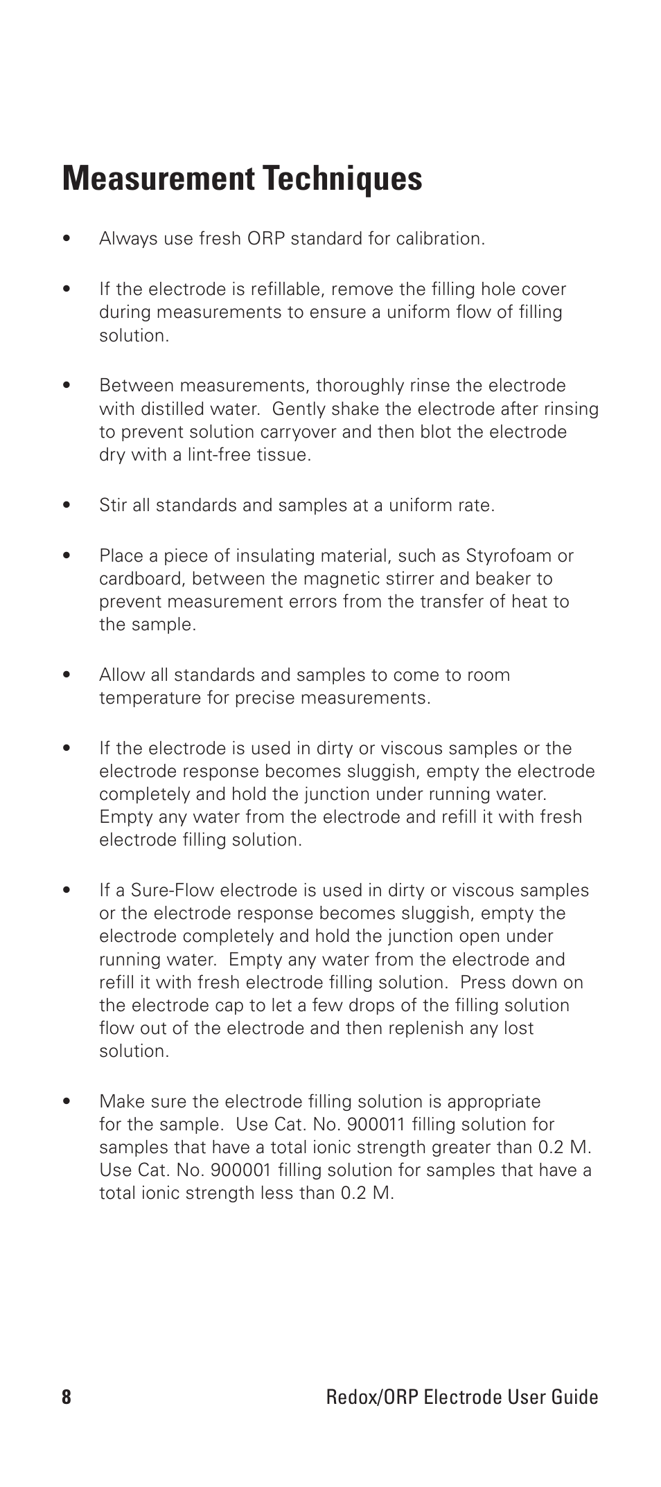 Measurement techniques | Thermo Products REDOX/ORP 9678BNWP User Manual | Page 10 / 23