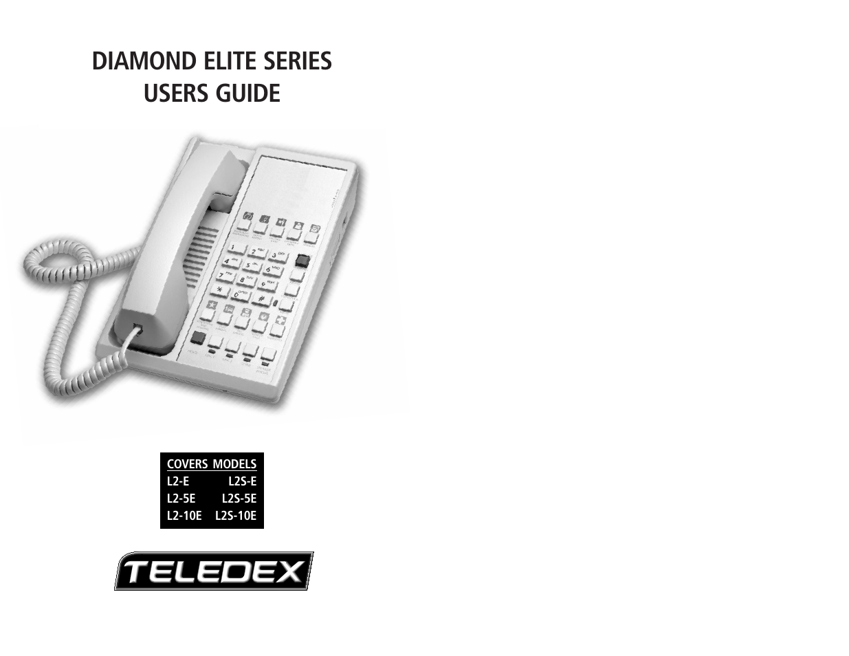 Teledex L2-10E User Manual | 5 pages