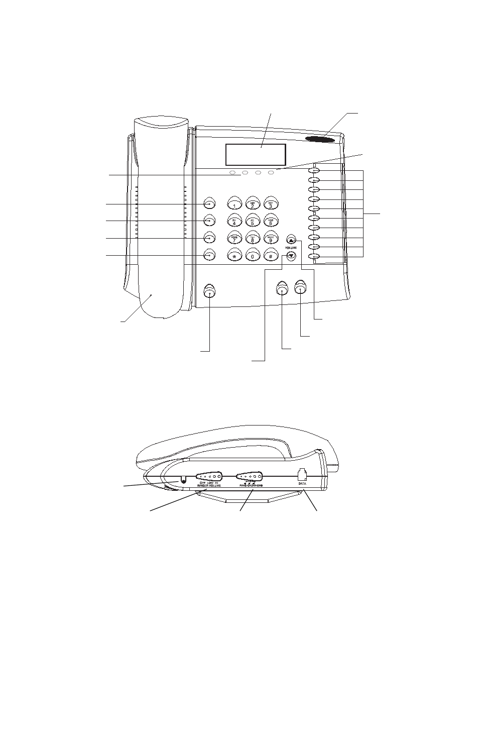 B120d telephone diagram, Contacting teledex, Figure 1 figure 1a | Teledex B120D User Manual | Page 2 / 12