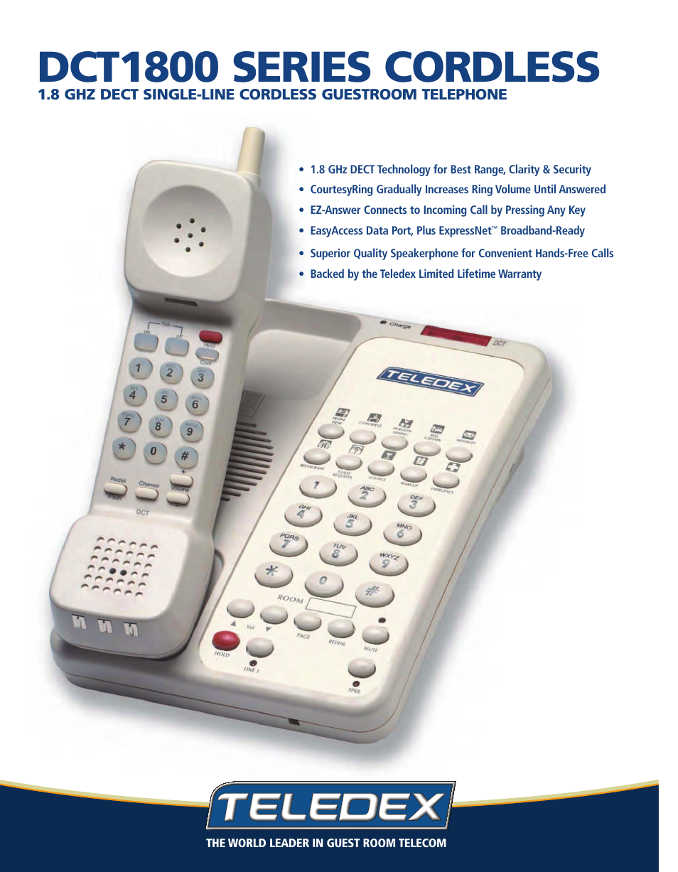 Teledex DCT1800 Series User Manual | 2 pages