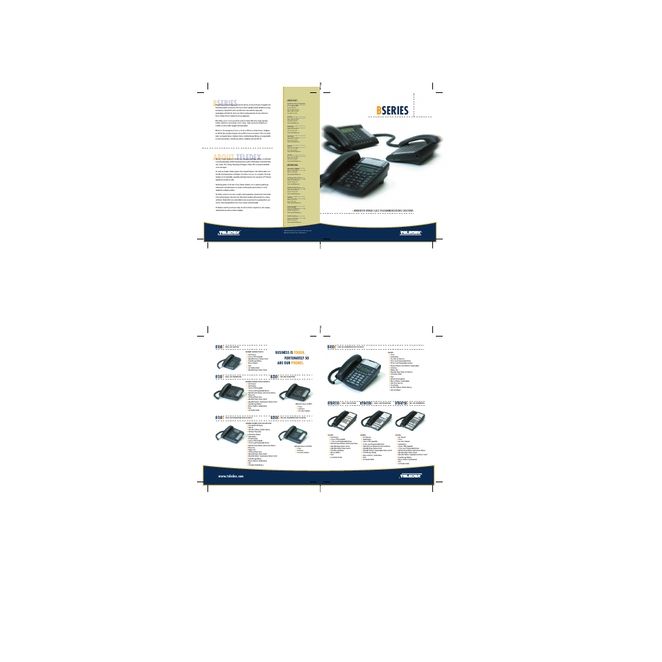 Bseries, About teledex, B100 | B120, B220, B150 d, B250 d, B450 d, Btx4510, Btx4550 | Teledex B-Series User Manual | Page 2 / 2