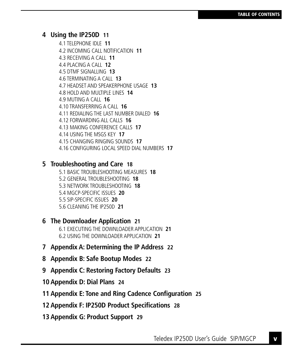 Teledex IP250DVoIP User Manual | Page 5 / 34