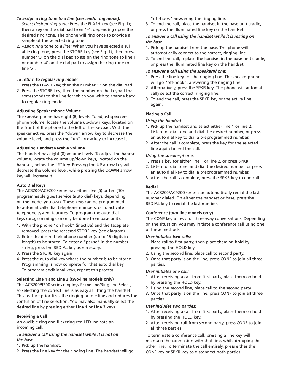 Teledex AC9205S User Manual | Page 2 / 4