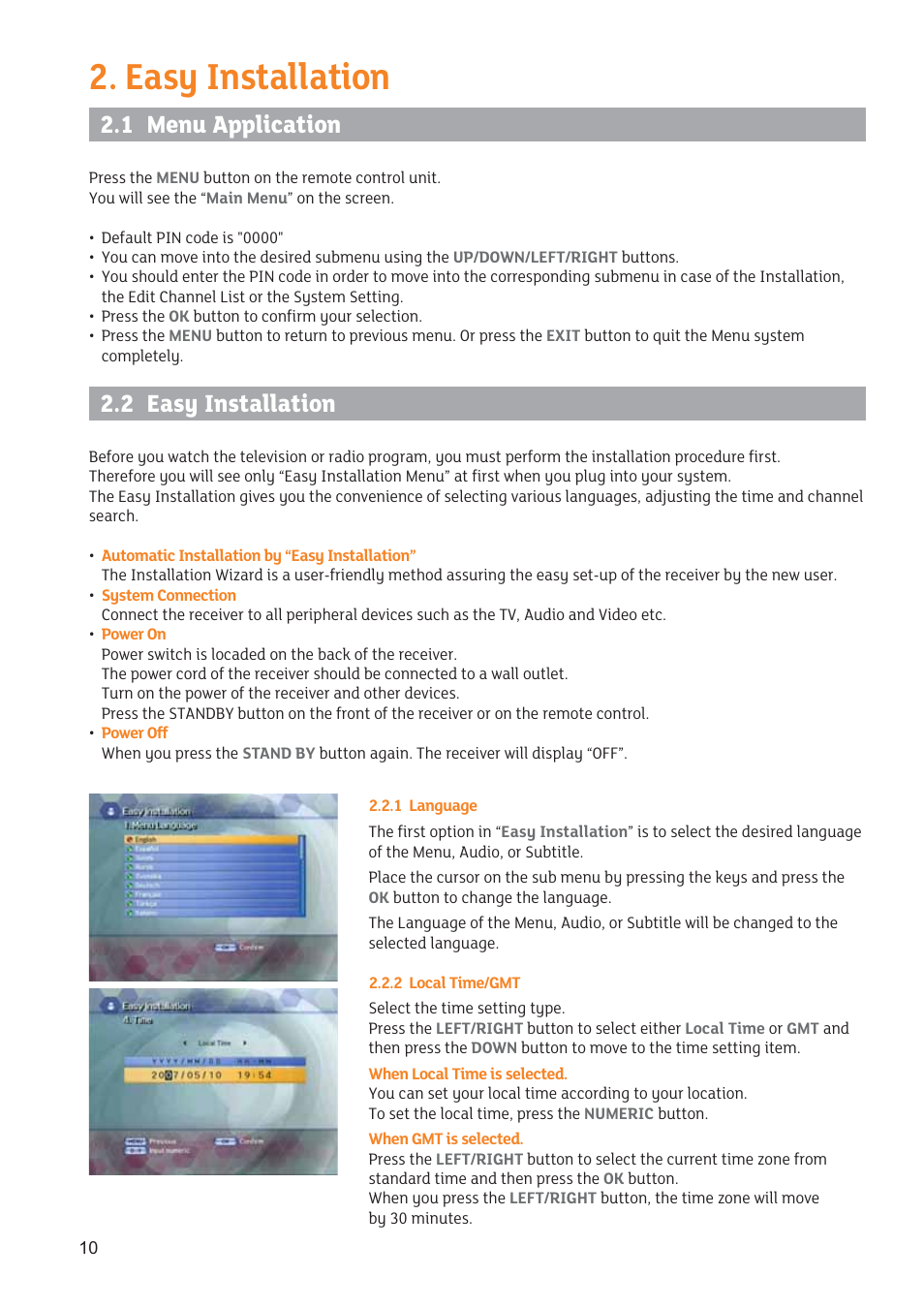 Easy installation, 2 easy installation, 1 menu application | Triax STR 333 User Manual | Page 10 / 36