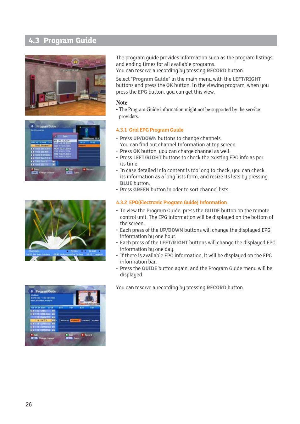 3 program guide | Triax STR 333 User Manual | Page 26 / 36