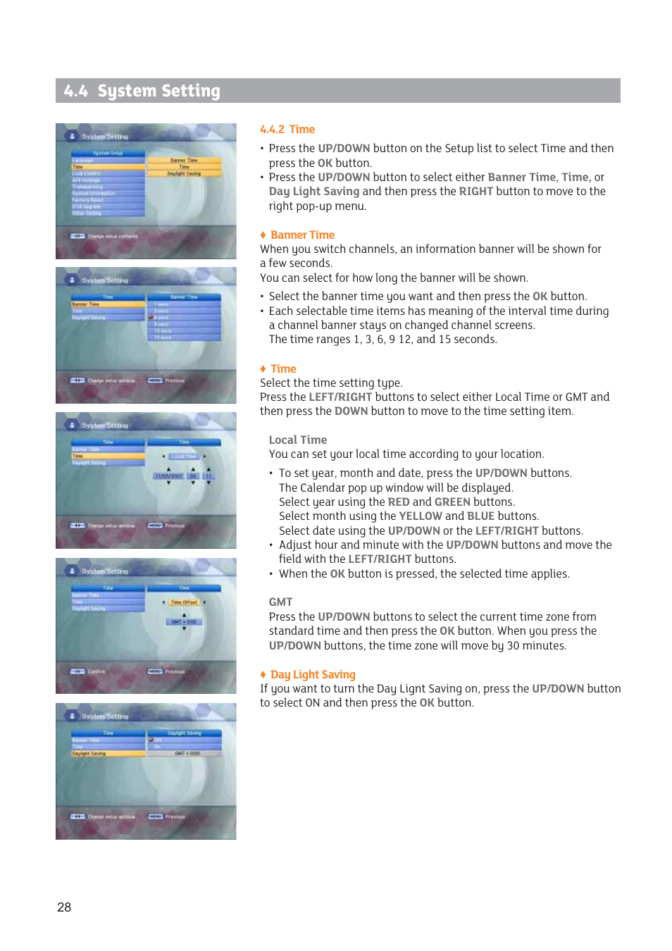 4 system setting | Triax STR 333 User Manual | Page 28 / 36