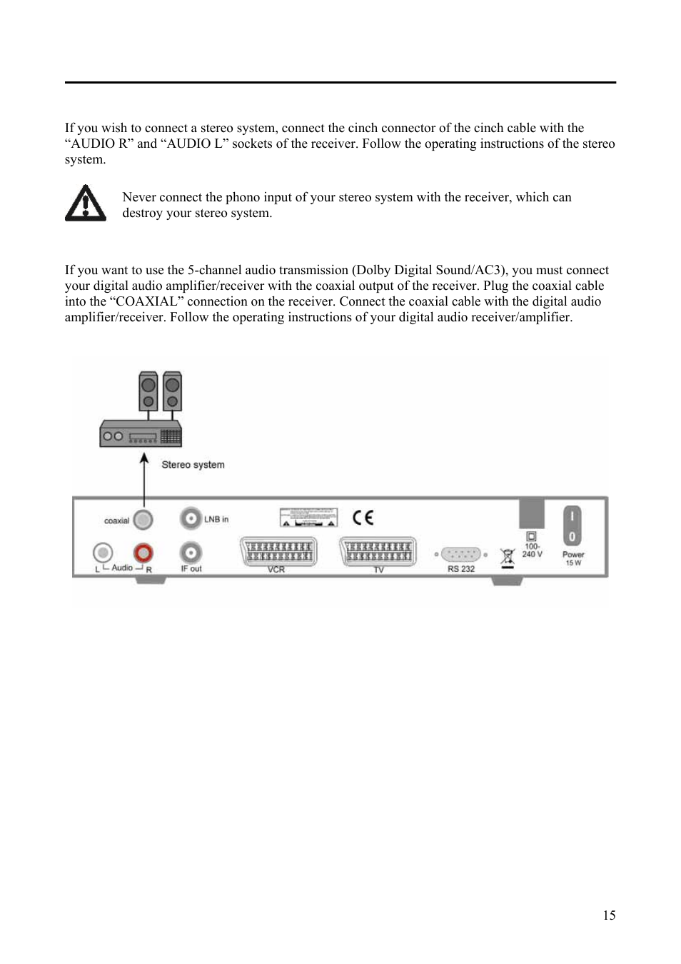 Triax Digital Satellite Receiver SR 110 User Manual | Page 15 / 40